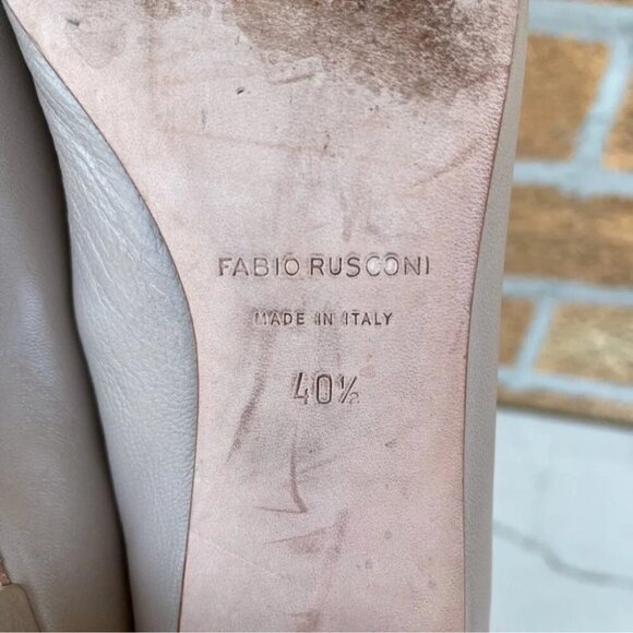 Fabio rusconi Scalloped Leather Pumps 40.5/10.5 - Picture 9 of 10
